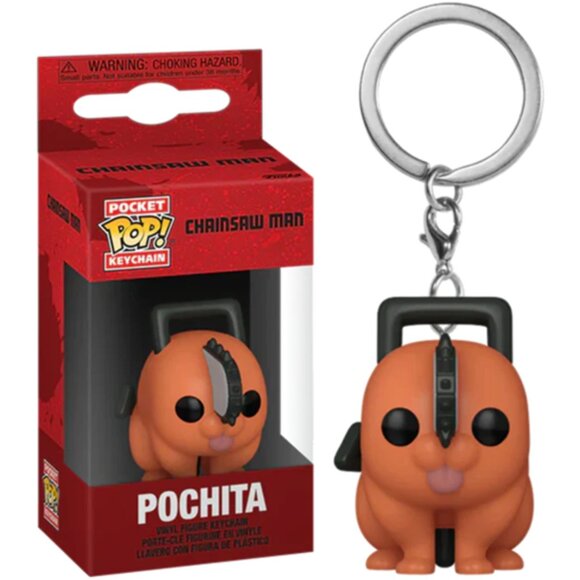 NEW Funko Pocket POP Keychain Chainsaw Man Vinyl Pochita Mini Figurine Backpack - Picture 1 of 7